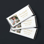 Calligraphy Love is Sweet Photo Wedding Gold Hershey Bar Favors<br><div class="desc">Modern Minimalist Simple Love Is Sweet Trendy Script Photo Chocolate Candy Bar Wedding Favor. Gold Script.</div>