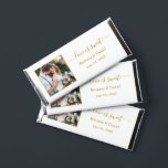 Calligraphy Love is Sweet Photo Wedding Gold Hershey Bar Favors<br><div class="desc">Modern Minimalist Simple Love Is Sweet Trendy Script Photo Chocolate Candy Bar Wedding Favor. Gold Script.</div>