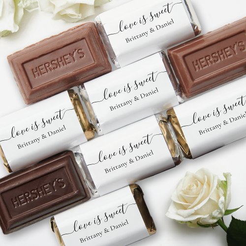 Calligraphy Love Is Sweet Wedding Black and White