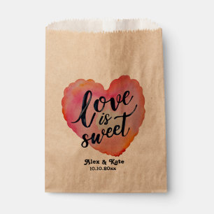 Calligraphy Love is Sweet Wedding Favor Bag