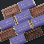 Calligraphy Love Is Sweet Wedding Periwinkle Hershey's Miniatures<br><div class="desc">Elegant Calligraphy Love Is Sweet Bride and Groom Name Wedding Chocolate Candy Bars - Periwinkle or choose background color</div>