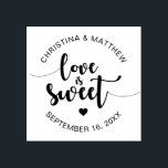 Calligraphy Love Is Sweet | Wedding Rubber Stamp<br><div class="desc">Email me at JMR_Designs@yahoo.com if you need assistance or have any special requests.</div>