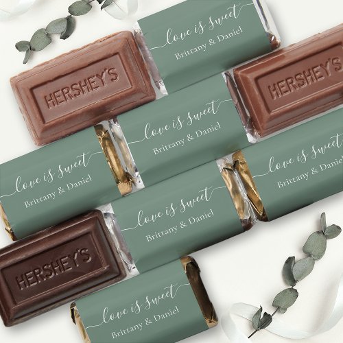 Calligraphy Love Is Sweet Wedding Sage Green