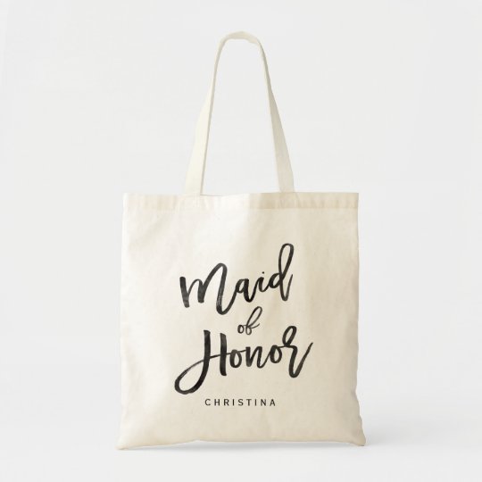 Calligraphy maid of honor tote bag | Zazzle.com