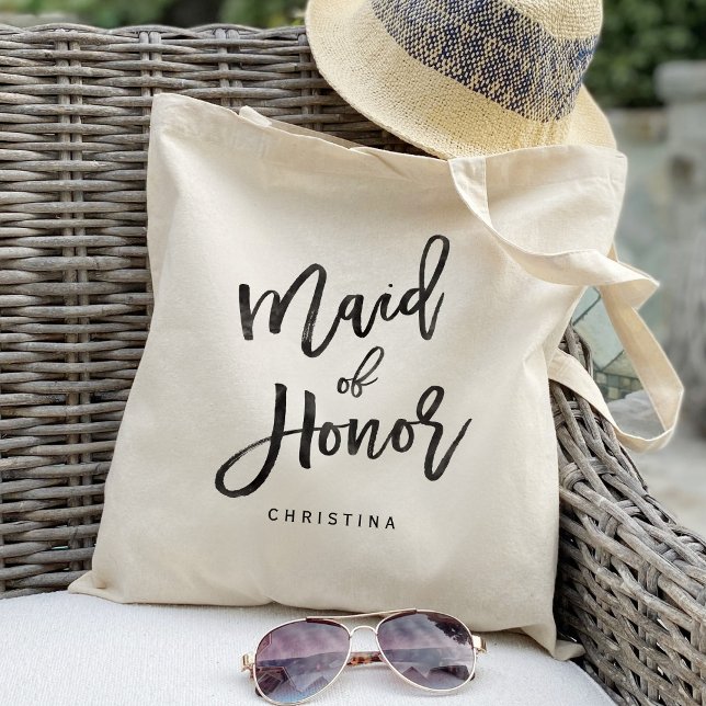 Calligraphy maid of honor tote bag (Creator Uploaded)