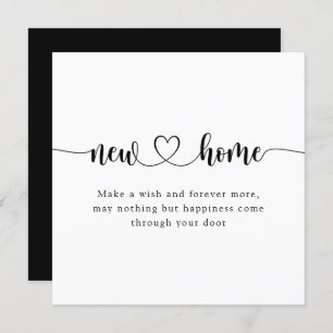 Calligraphy Minimal New Home Housewarming Card