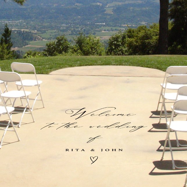 Calligraphy Minimal Welcome Aisle Entrance Floor Decals (Creator Uploaded)