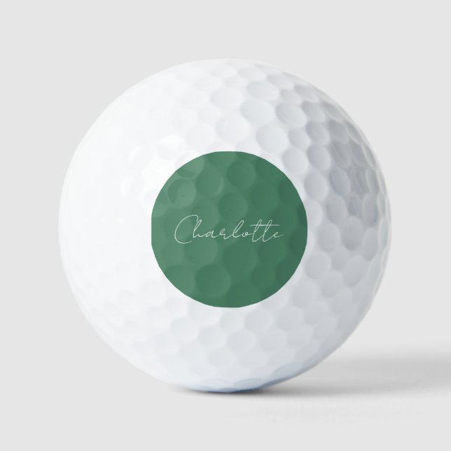 Calligraphy Minimalist Chic Custom Personal Edit Golf Balls (Front)