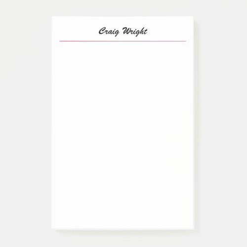 Calligraphy Minimalist Plain Chic Personalized Post_it Notes