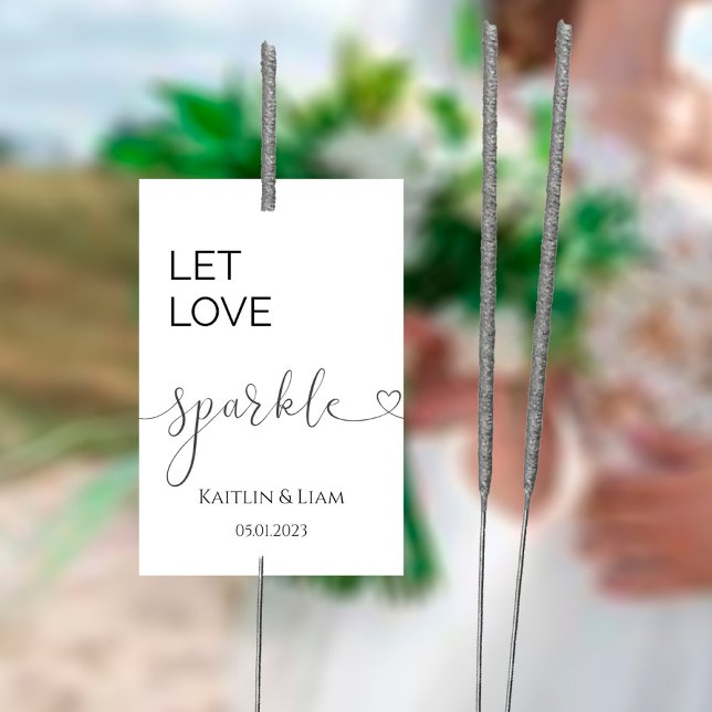 Calligraphy Minimalist Wedding  Sparkler Tag (Creator Uploaded)
