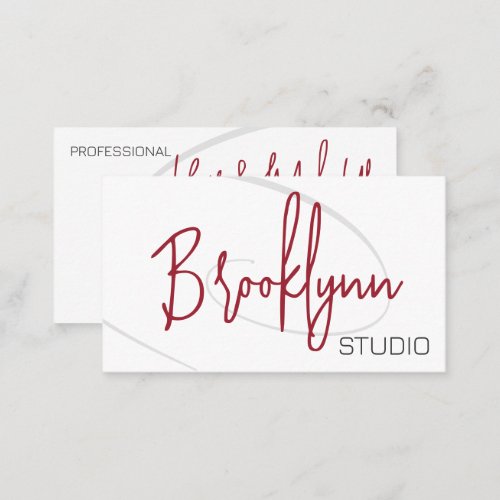 Calligraphy Modern Professional Hair Salon Twirl Business Card