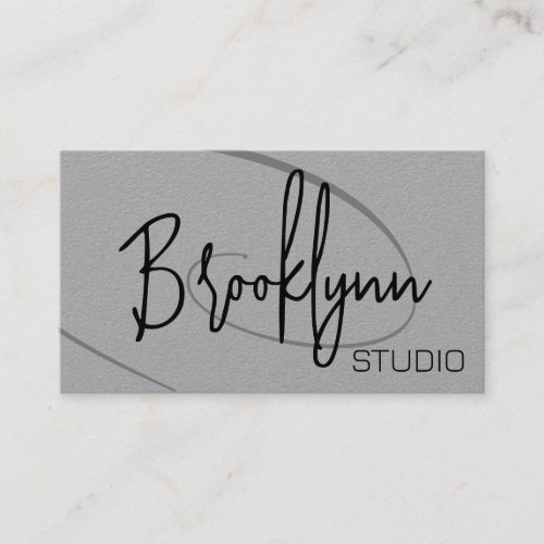 Calligraphy Modern Professional Hair Studio Black Business Card