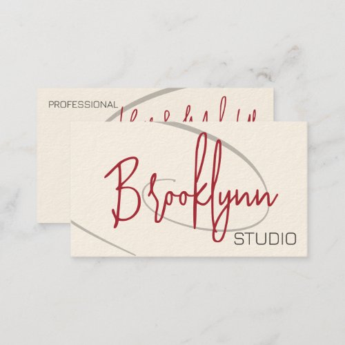 Calligraphy Modern Professional Hair Studio Twirl Business Card