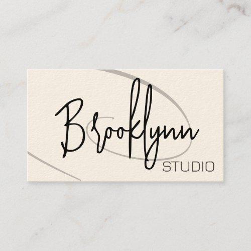 Calligraphy Modern Professional Hair Studio Twirl Business Card