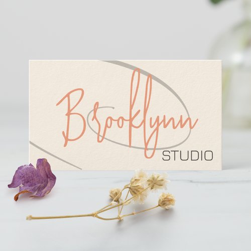 Calligraphy Modern Professional Hair Studio Twirl Business Card