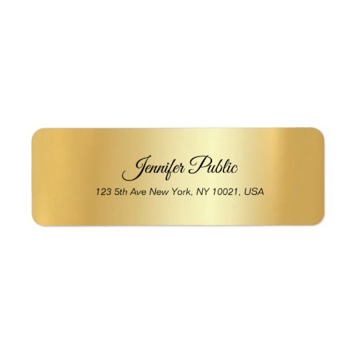 Calligraphy Modern Script Elegant Gold Clean Label