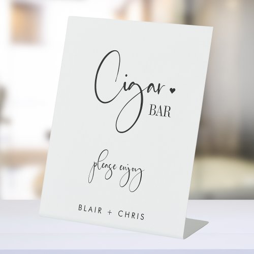 Calligraphy Modern Wedding Cigar Bar Wedding Sign