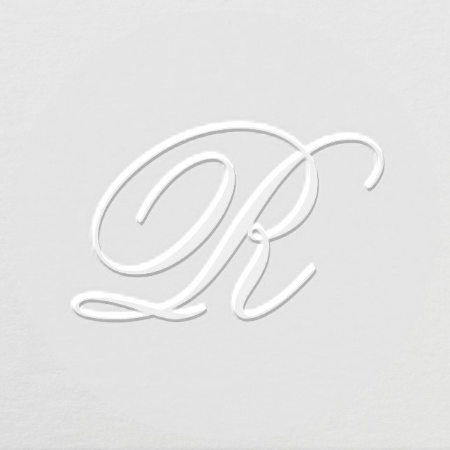 Calligraphy Monogram Letter R Elegant Embosser (Design)