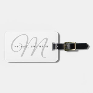 Calligraphy Monogram Modern Simple Luggage Tag