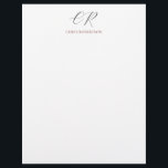 Calligraphy Monogram Name Black White Custom Gift Letterhead<br><div class="desc">It will immediately attract attention with its minimalist and modern design.</div>