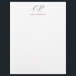 Calligraphy Monogram Name Black White Custom Gift Letterhead<br><div class="desc">It will immediately attract attention with its minimalist and modern design.</div>