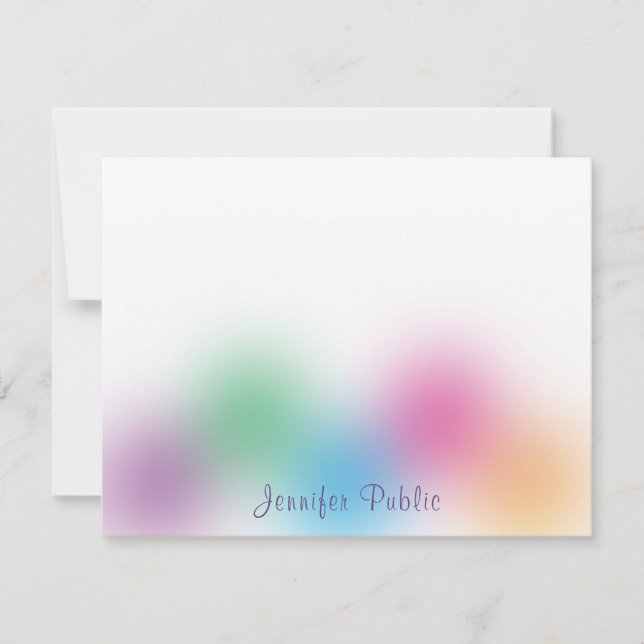 Calligraphy Monogram Template Rainbow Colors (Front)