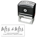 Calligraphy Mrs. & Mrs. Personalized Rubber Stamp | Zazzle