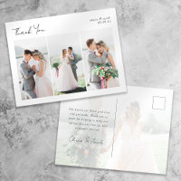 Calligraphy Multi Photo Wedding Thank You