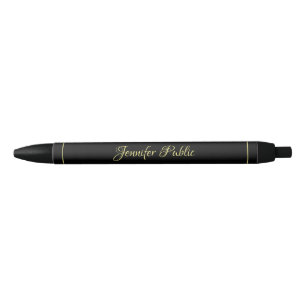 Calligraphy Name Black And Gold Personalized Pen