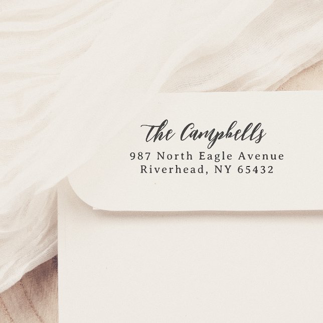 Calligraphy Name & Classic Address Self-inking Stamp (Creator Uploaded)