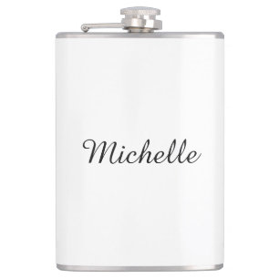 Calligraphy Name Creative Trendy White Flask