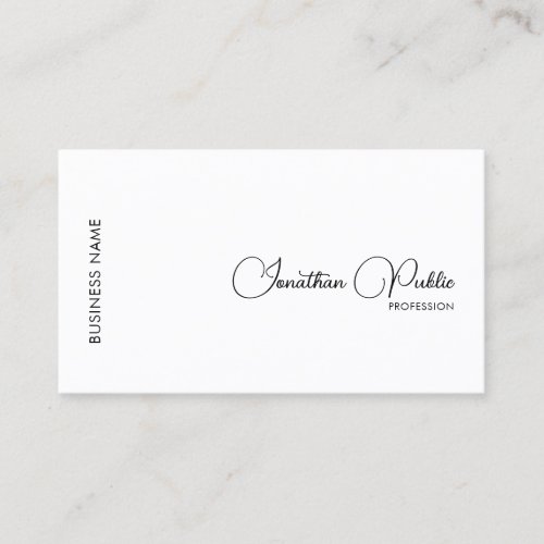 Calligraphy Name Custom Company Logo Elegant Business Card