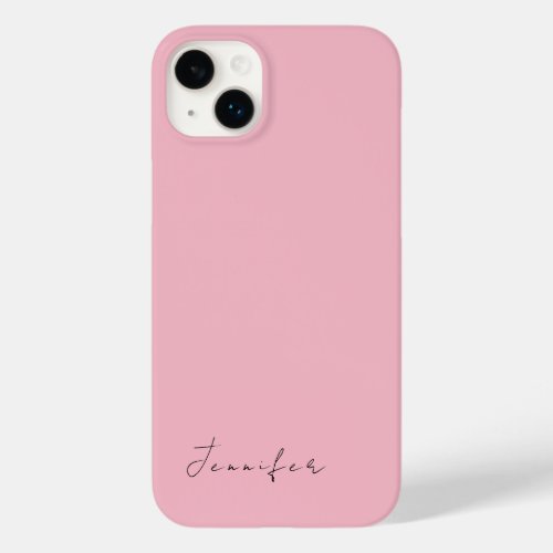 Calligraphy name professional plain pink feminine Case_Mate iPhone 14 plus case
