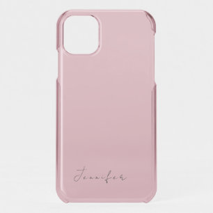 Calligraphy name professional plain pink feminine iPhone 11 case