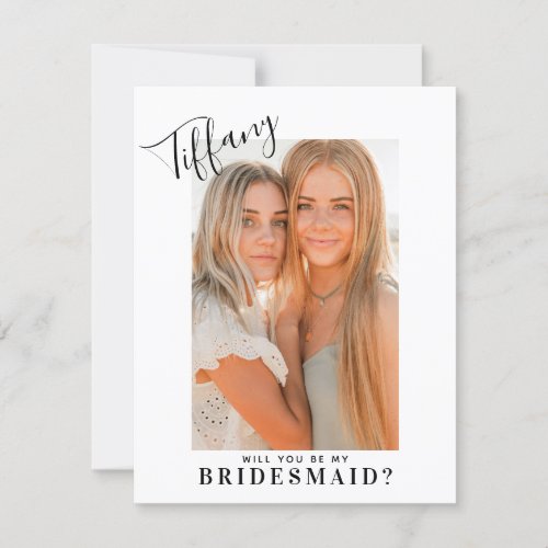 Calligraphy Name Will You Be My Bridesmaid | Photo