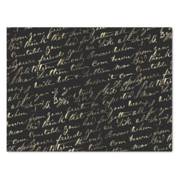 Calligraphy On Black Tissue Paper by musickitten at Zazzle