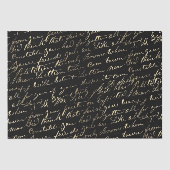 calligraphy on black tissue paper (Front)