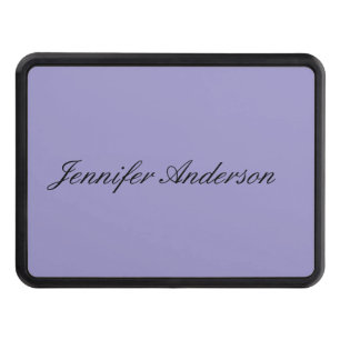 Calligraphy Pastel Pale Purple Personalized Hitch Cover