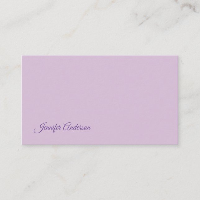 Calligraphy Pastel Thistle Pink Personalized Name Enclosure Card (Front)