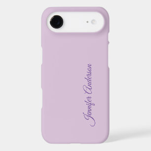 Calligraphy Pastel Thistle Pink Personalized Name iPhone 17 Air Case