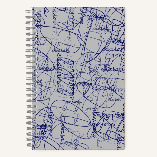 Calligraphy Pattern Signatures Notebook (Front)