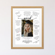 Calligraphy Photo Graduation Guest Signature Poster