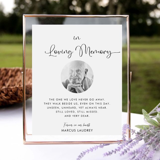 Calligraphy Photo In Loving Memory Wedding Sign (Creator Uploaded)