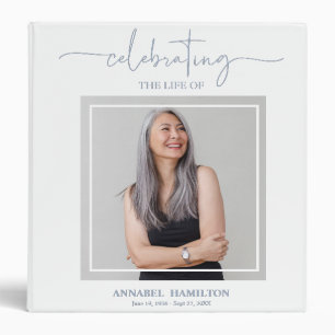 Calligraphy Photo Memorial Remembrance 3 Ring Binder