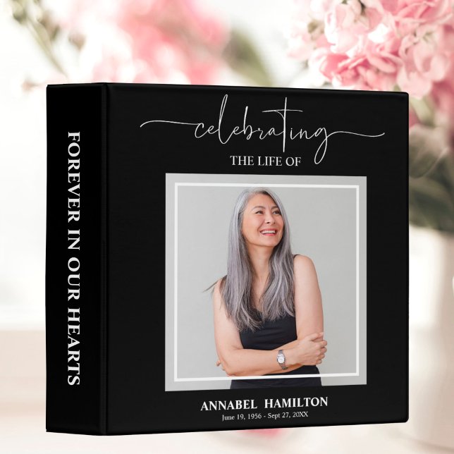 Calligraphy Photo Memorial Remembrance 3 Ring Binder (Creator Uploaded)
