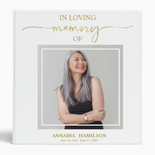 Calligraphy Photo Memorial Remembrance Books 3 Rin 3 Ring Binder