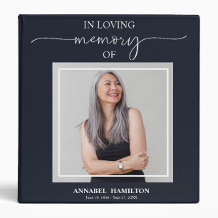 Calligraphy Photo Memorial Remembrance Books 3 Rin Ring Binder