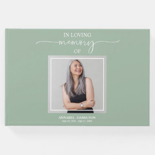 Calligraphy Photo Memorial Remembrance Guest Book