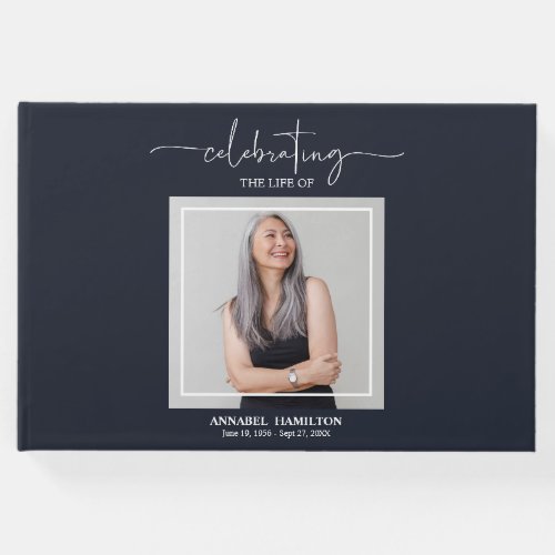 Calligraphy Photo Memorial Remembrance Guest Book