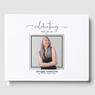 Calligraphy Photo Memorial Remembrance Guest Book